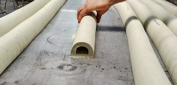 Defensas de embarcación en taller